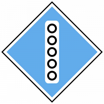 Знак "Поднять токоприемник"